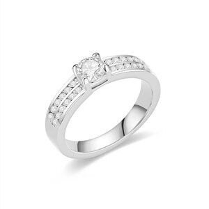 3/$35 Stainless Steel Silver Band Ring Round Cut Cubic Zirconia CZ Diamond Gifts